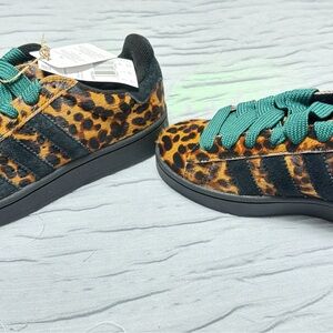 adidas Kids campus Leopard Print Sneakers with Laces
